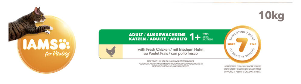 IAMS Adult - Kattenvoer - 10 Kilogram - kalkoen, kip