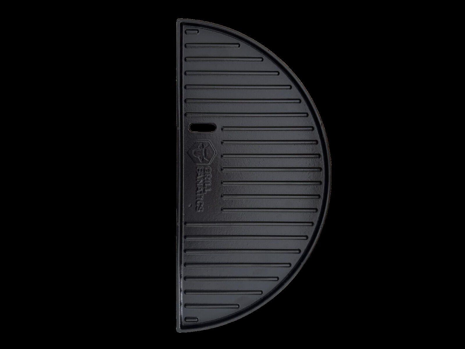 Grill Fanatics Half Moon 2in1 - Gietijzeren Grillplaat en Plancha - zwart