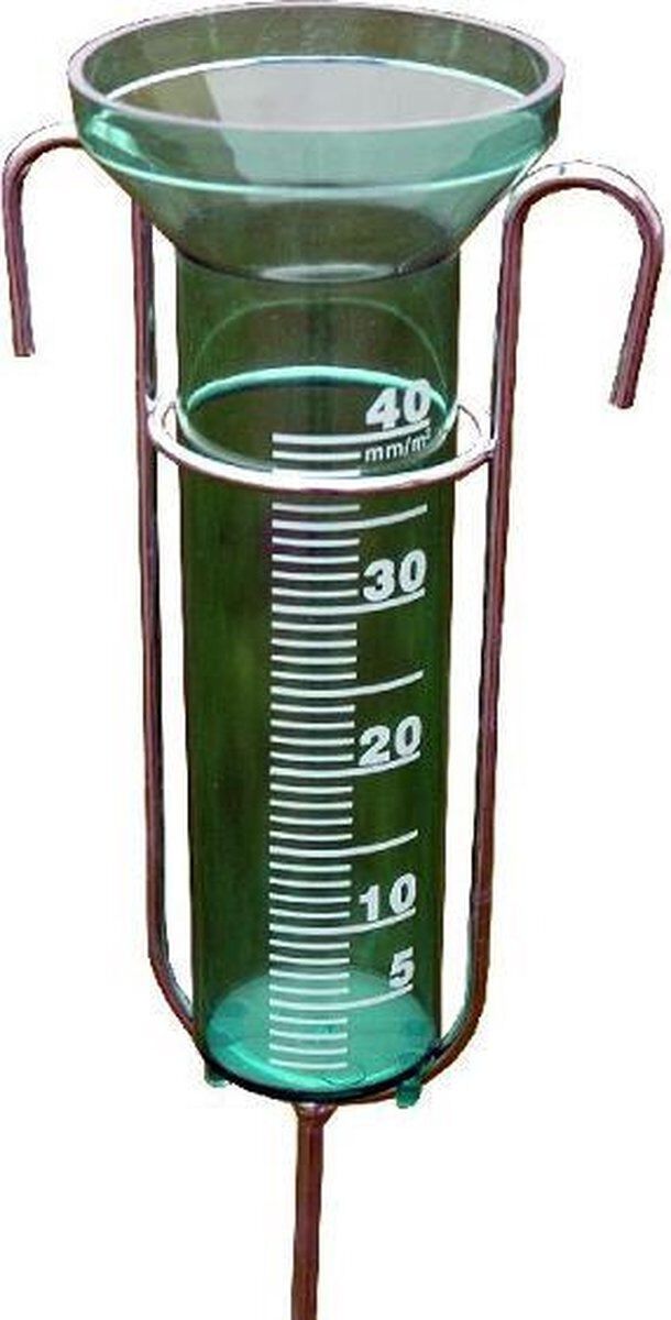 Regenmeter met steel