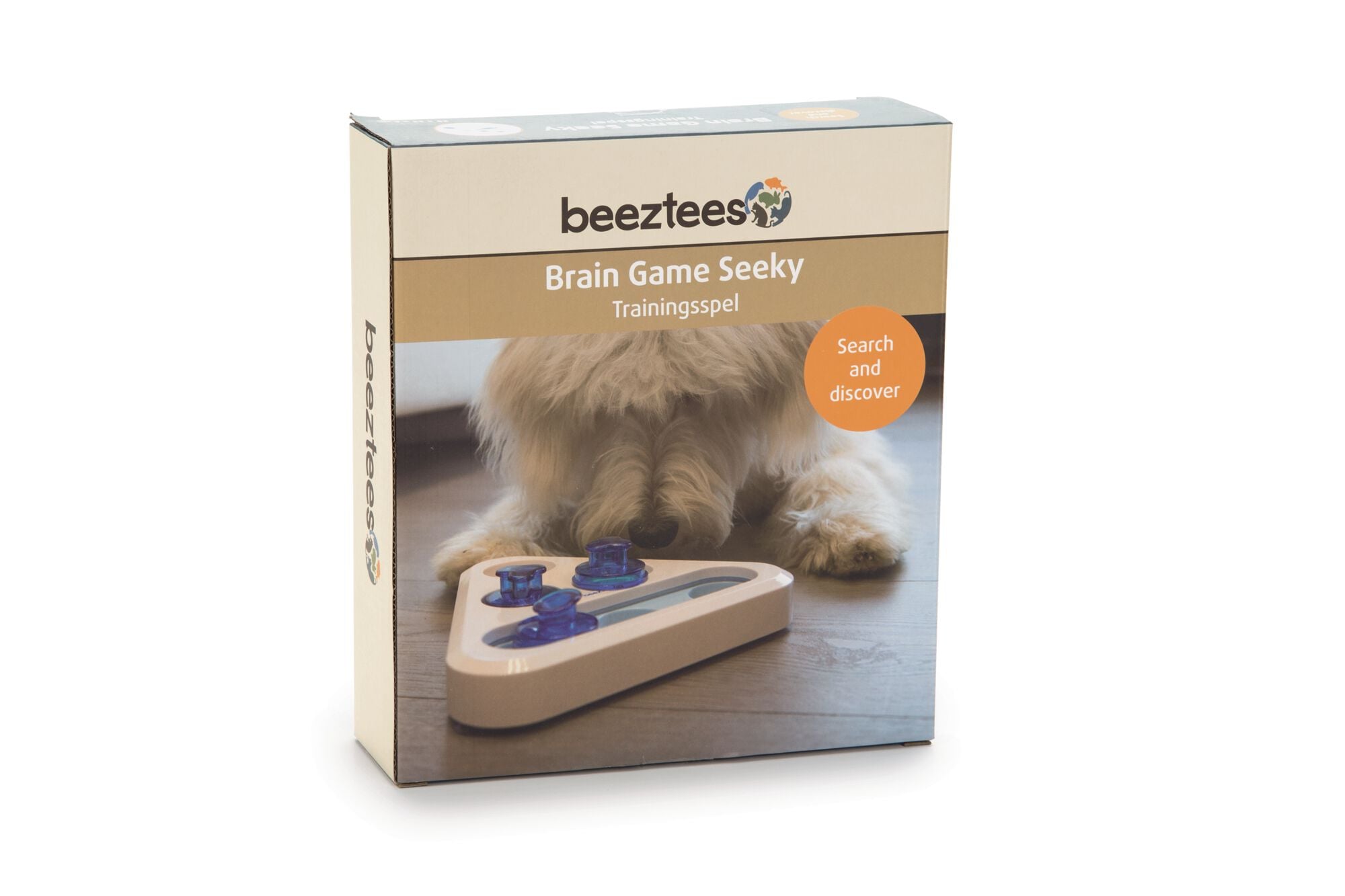 Beeztees Tranings Denkspel Seeky - Puzzel - Hondenspeelgoed - blauw - 25.5x22.5x6.3 cm