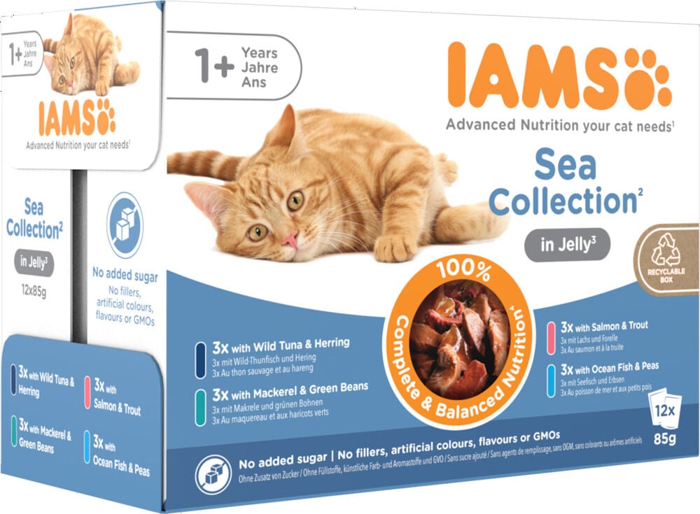 IAMS Delights Sea Collection - Kattenvoer - 12x85 gram IAMS Delights Sea Collection - Kattenvoer - 12x85 gram