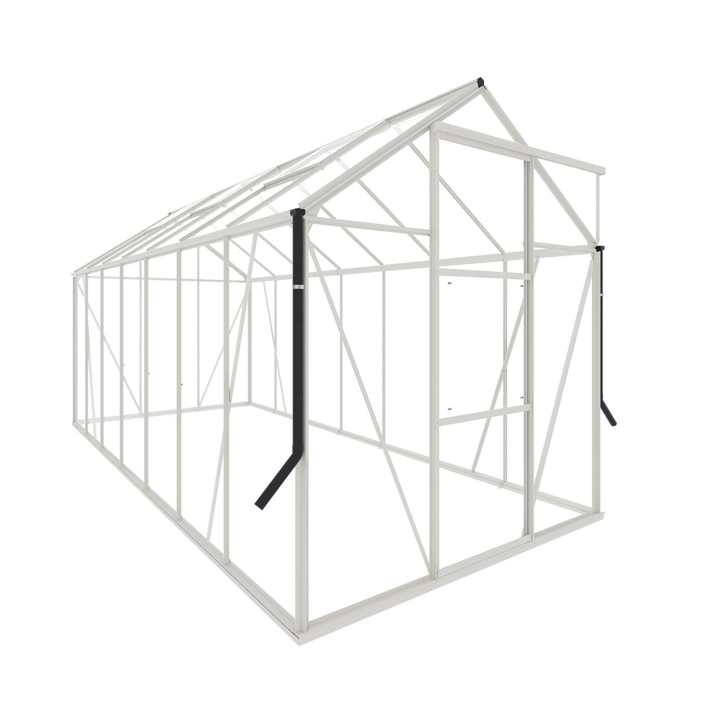 Royal Well Kate V Full Options - Tuinkas - Wit - 217x192x436 cm - Veiligheidsglas