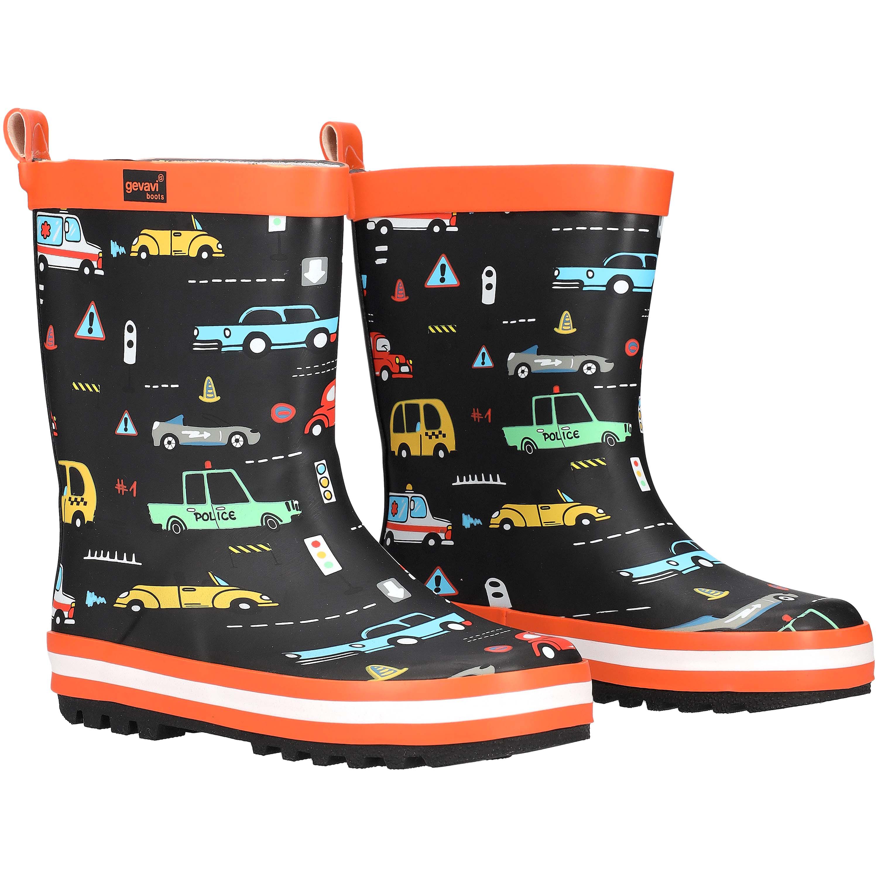 Gevavi Traffic - Regenlaars kind - Zwart/Oranje - 26