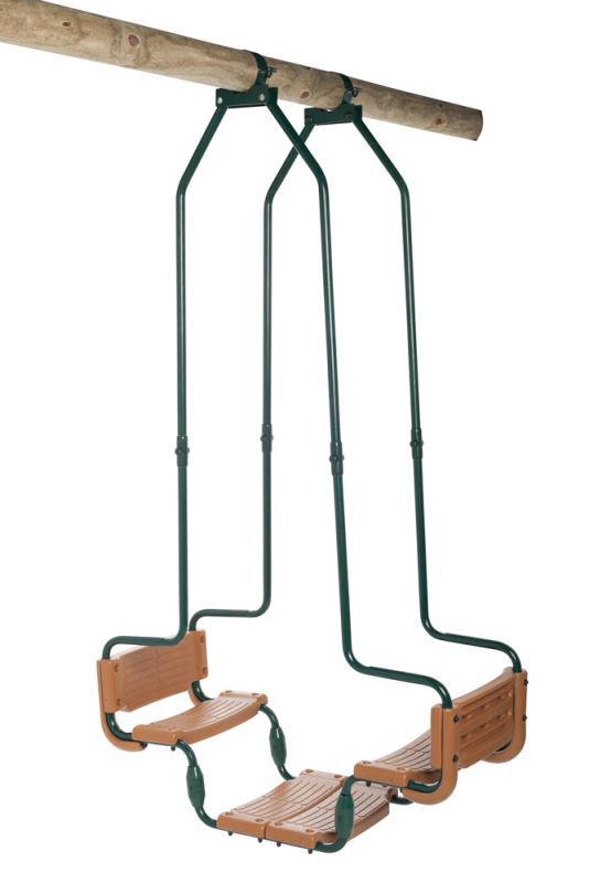 Swing King Rond - Schommel duozit - Bruin - Metaal|Kunststof