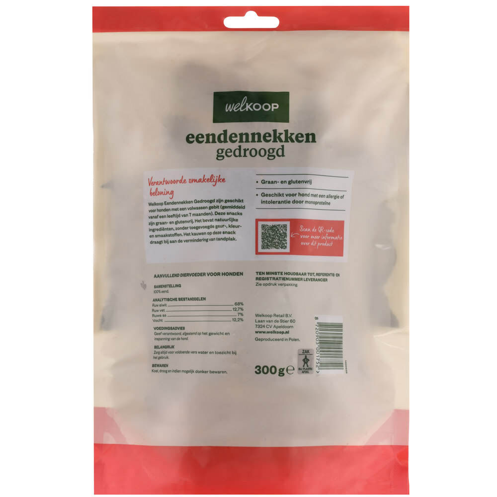 Welkoop - Eendennekken Gedroogd - 300 Gram - eend