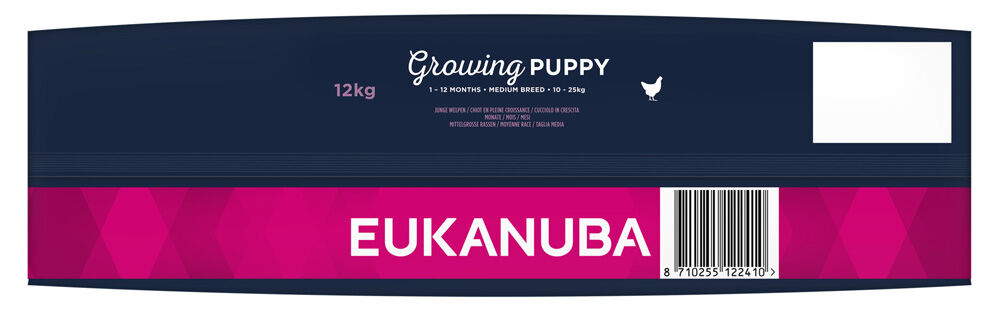 Eukanuba Growing Puppy Medium - Hondenvoer - 12 Kilogram - kip
