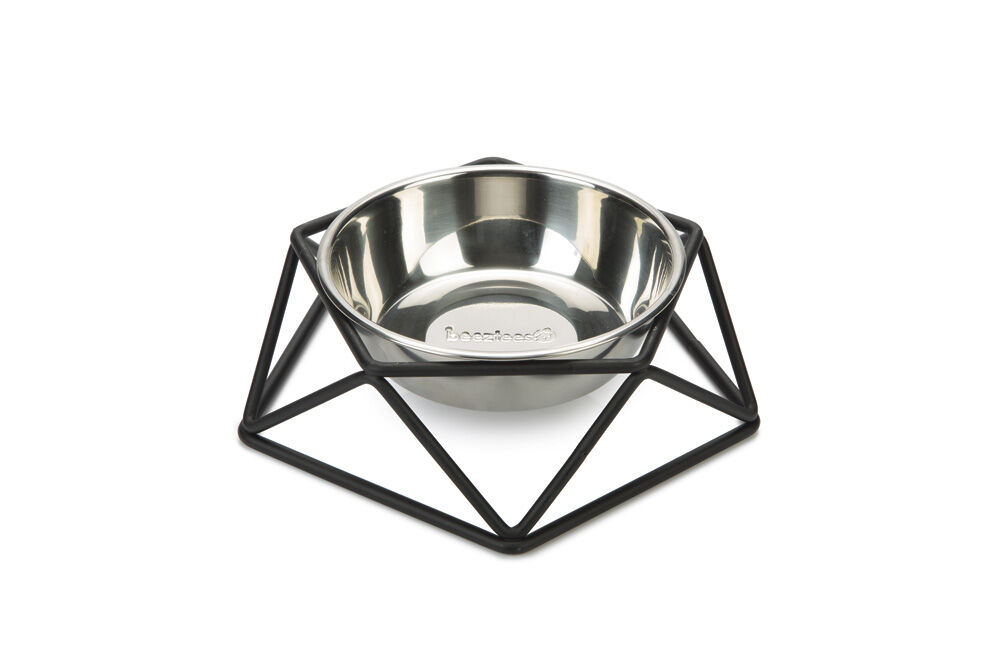 Beeztees Puroni - Voerbak - Zwart - 19 cm