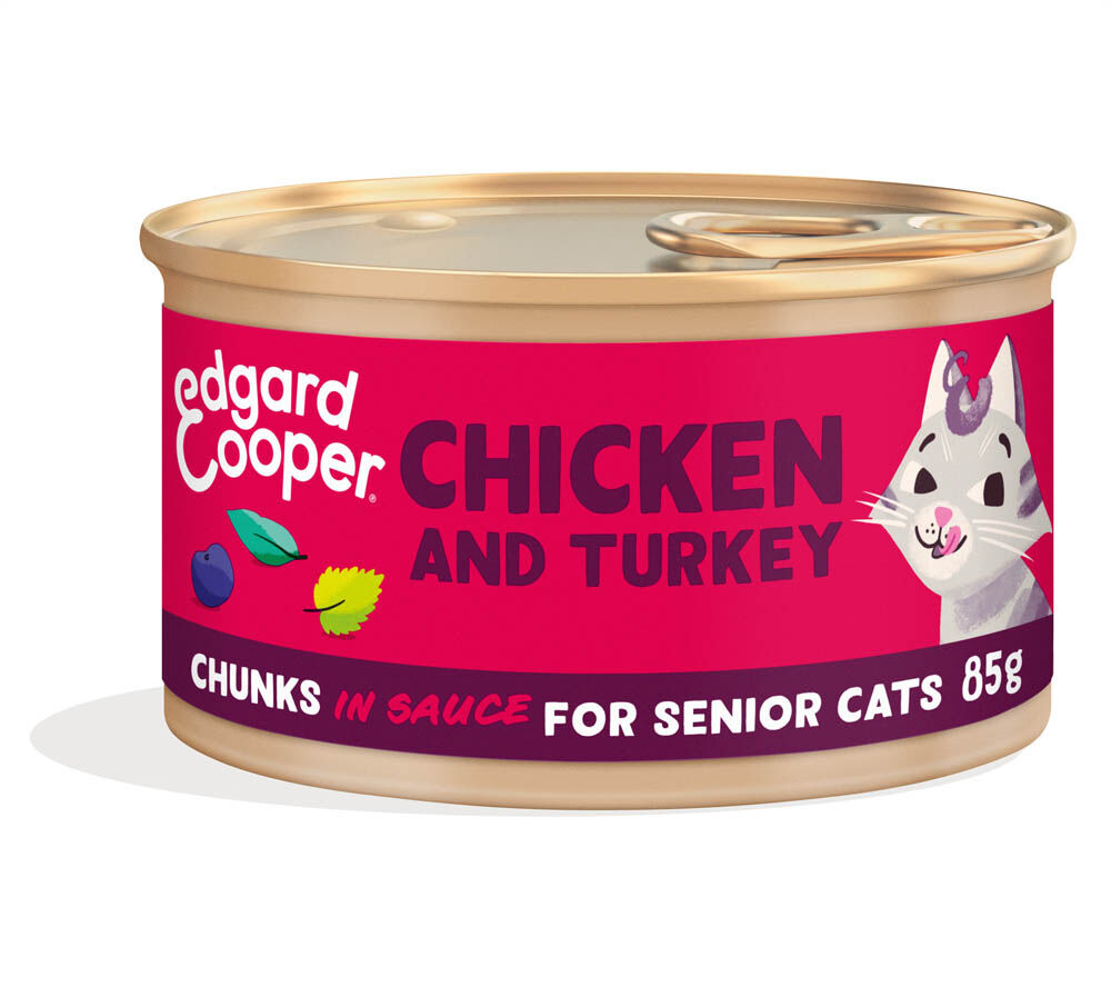 Edgard & Cooper Senior Stukjes in saus - Kattenvoer