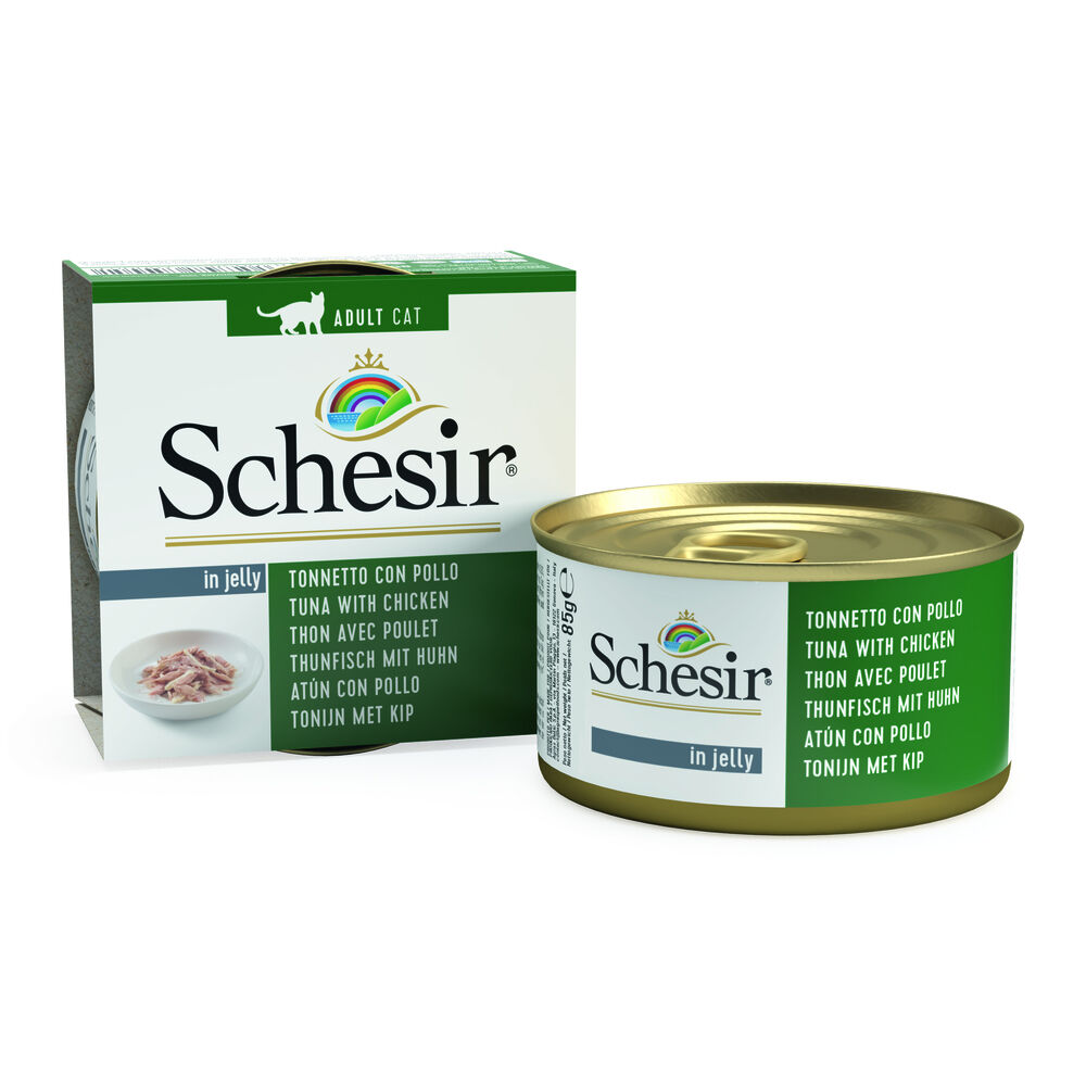 Schesir - Kattenvoer in Gelei - 85 Gram - kip, tonijn Schesir - Kattenvoer in Gelei - 85 Gram - kip, tonijn