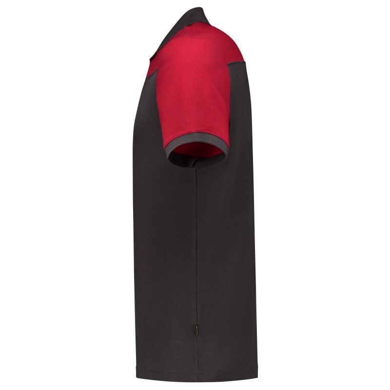 Tricorp Bicolor Naden  - Poloshirt - Donkergrijs Rood - 4XL