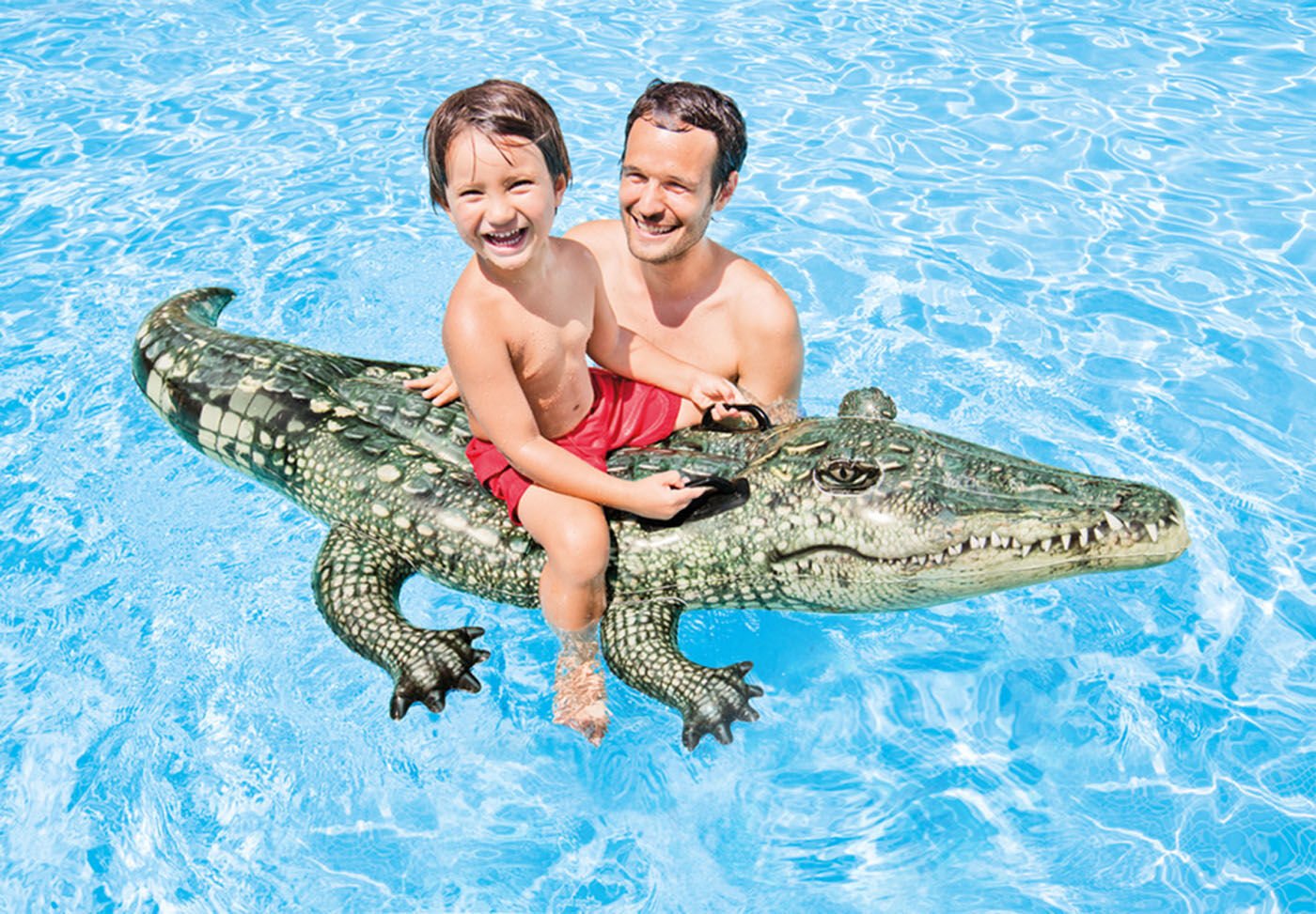 Intex - Opblaas Krokodil - Groen - 20x86x170 cm