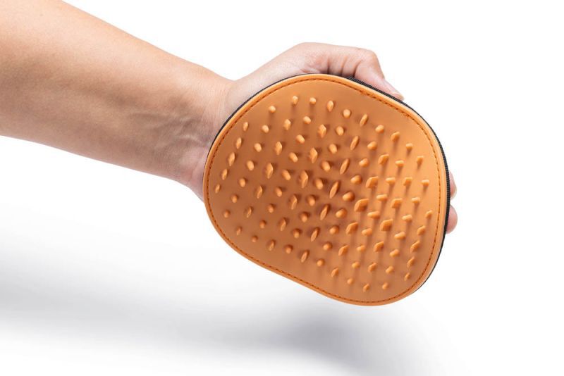 Beeztees Kitten - Massageborstel - Bruin - 18.9x12.1x2.2 cm