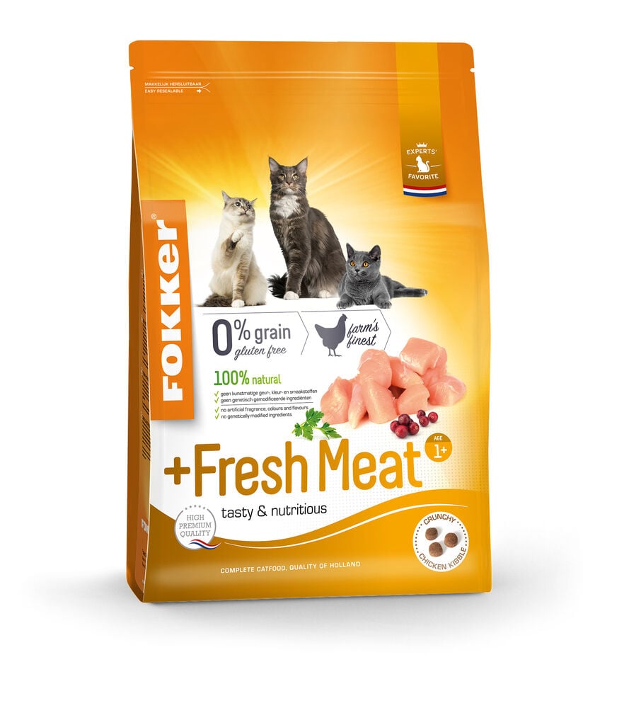 Fokker Fresh Meat - Kattenvoer - 7 Kilogram - kip Fokker Fresh Meat - Kattenvoer - 7 Kilogram - kip