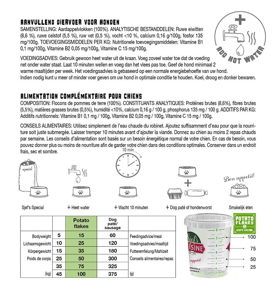 Sjef's Cuisine Special  - Hondenvoer - 2 Kilogram - groente