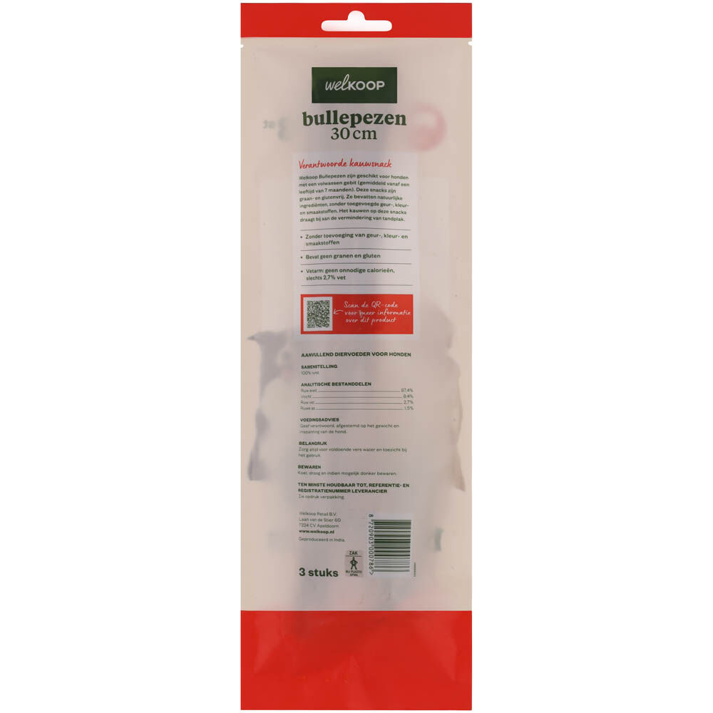 Welkoop - Bullepezen - 3 Stuks - rund