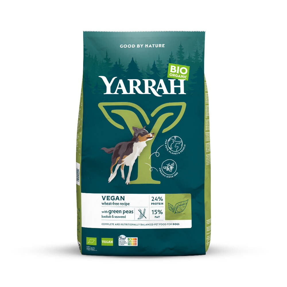Yarrah Adult Biologisch Vegetarisch - Hondenvoer - 10 Kilogram - soja Yarrah Adult Biologisch Vegetarisch - Hondenvoer - 10 Kilogram - soja