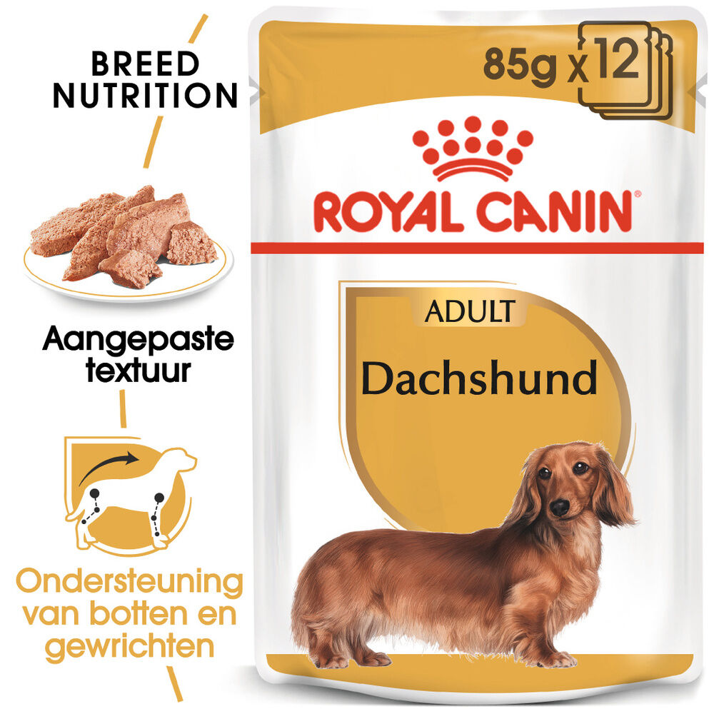Royal Canin Dachshund Adult Pouch - Hondenvoer - 12x85 gram - 1020 Gram - gevogelte