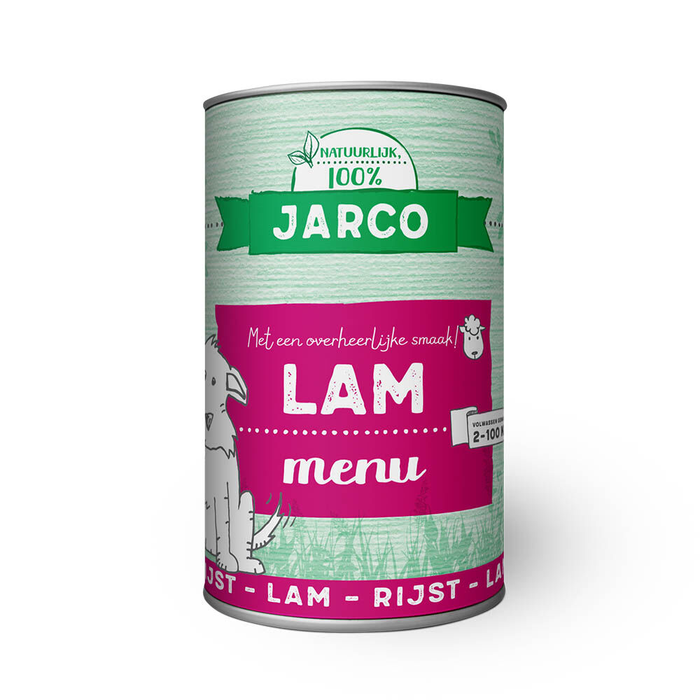 Jarco Dog Blik - Hondenvoer - 400 Gram - rijst, lam Jarco Dog Blik - Hondenvoer - 400 Gram - rijst, lam