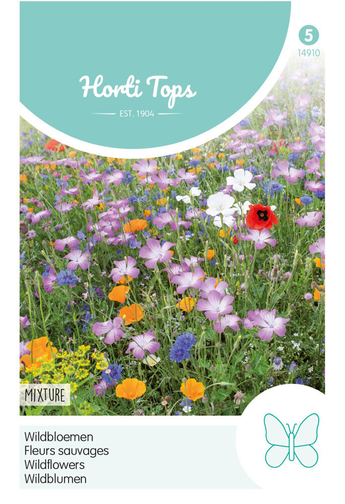Hortitops Wildbloemenmensel ca 5m2 - Bloemzaden - 5 m2