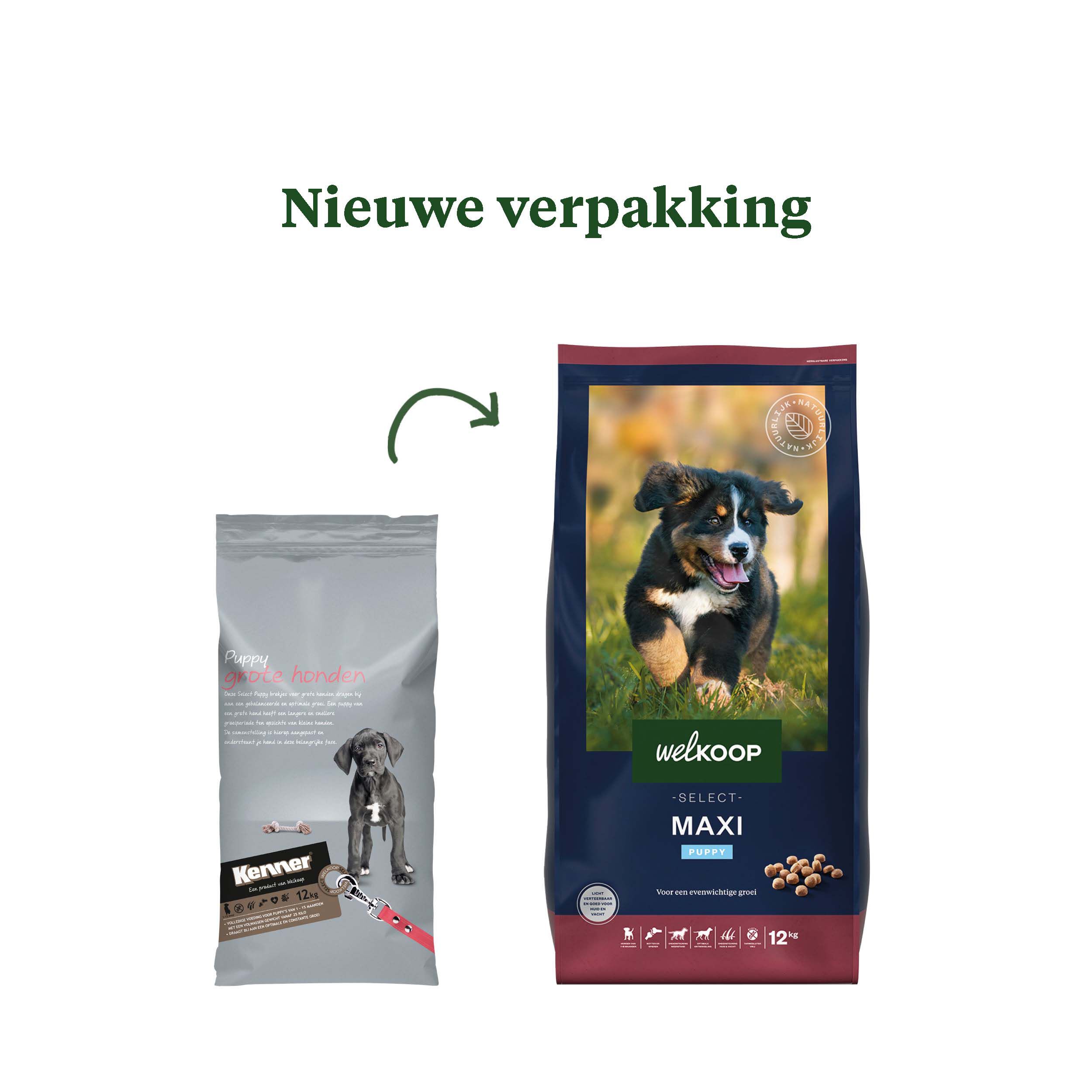 Welkoop Select Puppy Maxi Krokante brokken - Hondenvoer - 12 Kilogram - kip