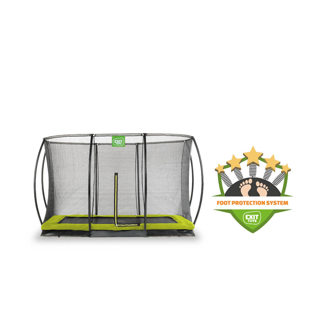 Exit Silhouette - Inground trampoline - Groen - 1x244x366 cm