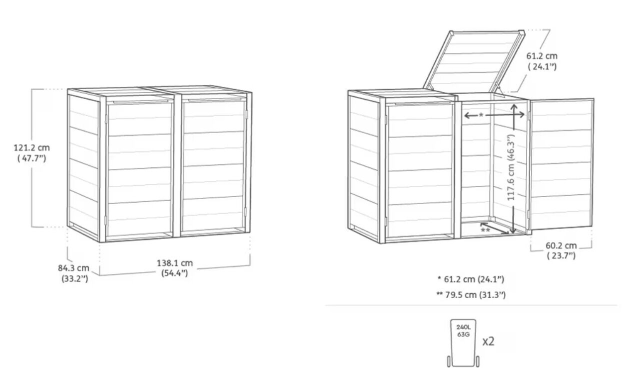Keter Hide Away - Containerberging - 121.2x84.3x67.8 cm