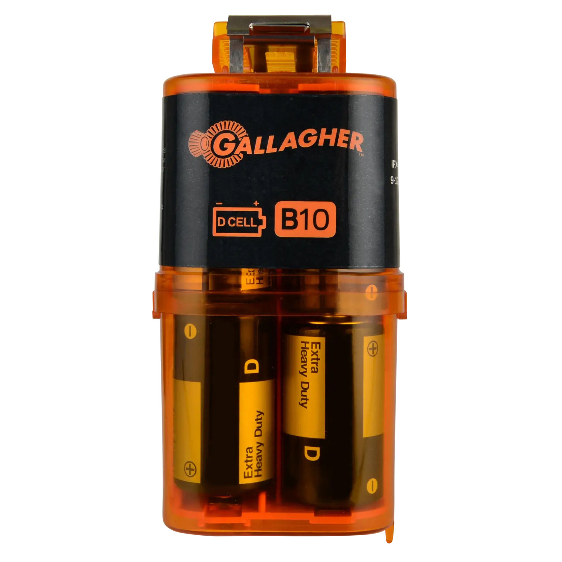 Gallagher B10 PortaFence - Accu schrikdraadapparaat - 18 cm - Oranje - 12V - 0.1 Joule - 8 cm