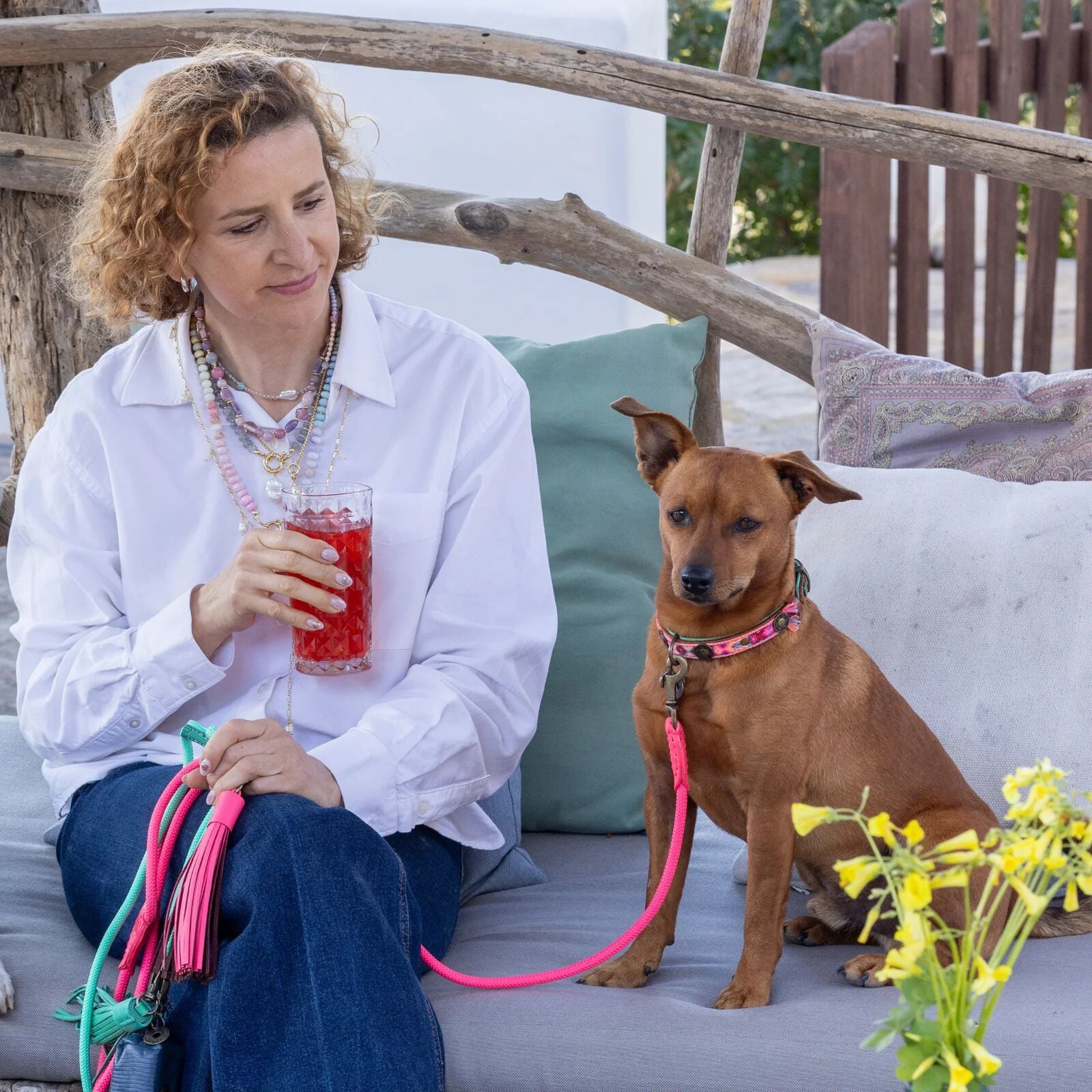 Dwam Flamingo - Trainingslijn Hond - Roze