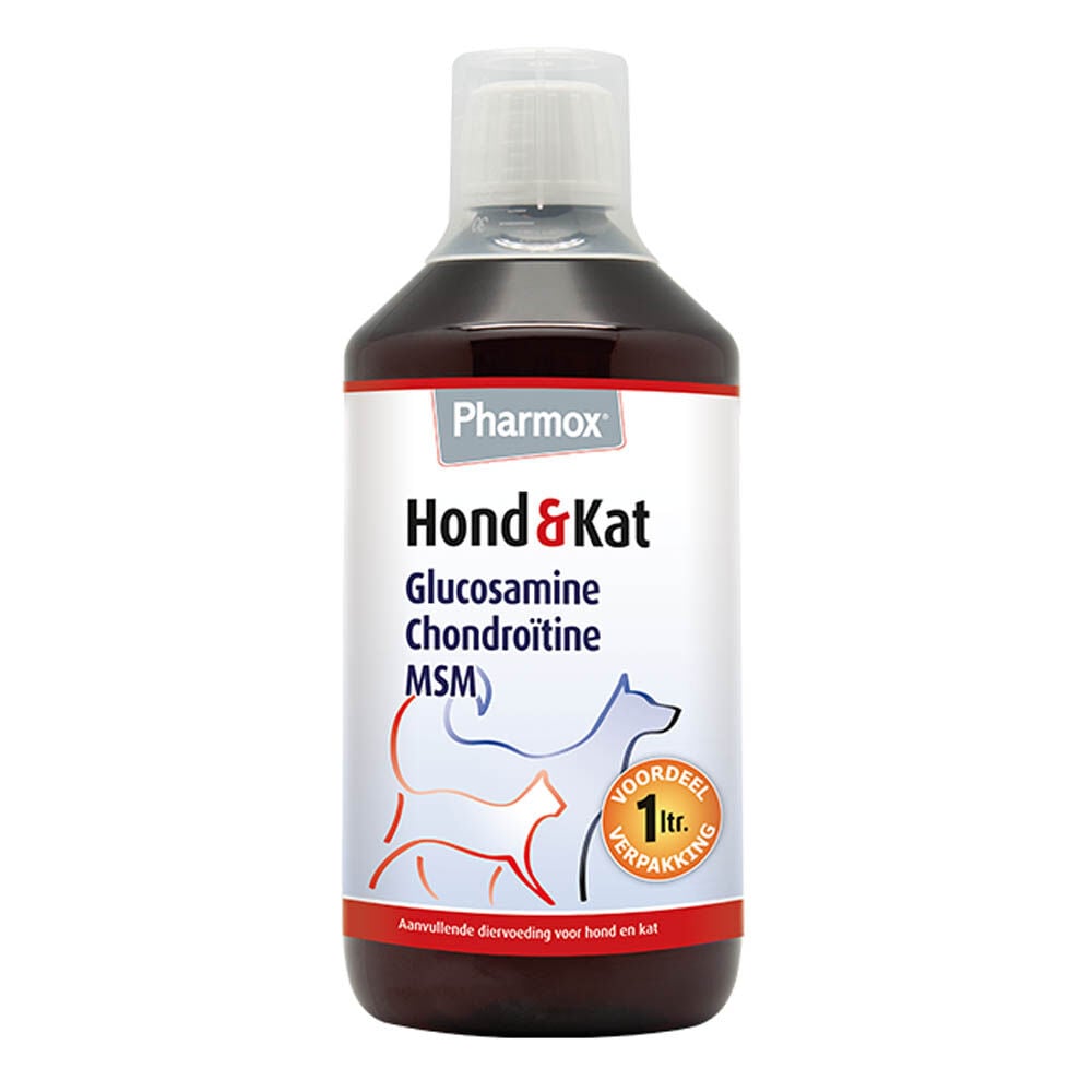 Pharmox Hond en Kat - Glucosamine - Chondroïtine - MSM - 1 Liter Pharmox Hond en Kat - Glucosamine - Chondroïtine - MSM - 1 Liter