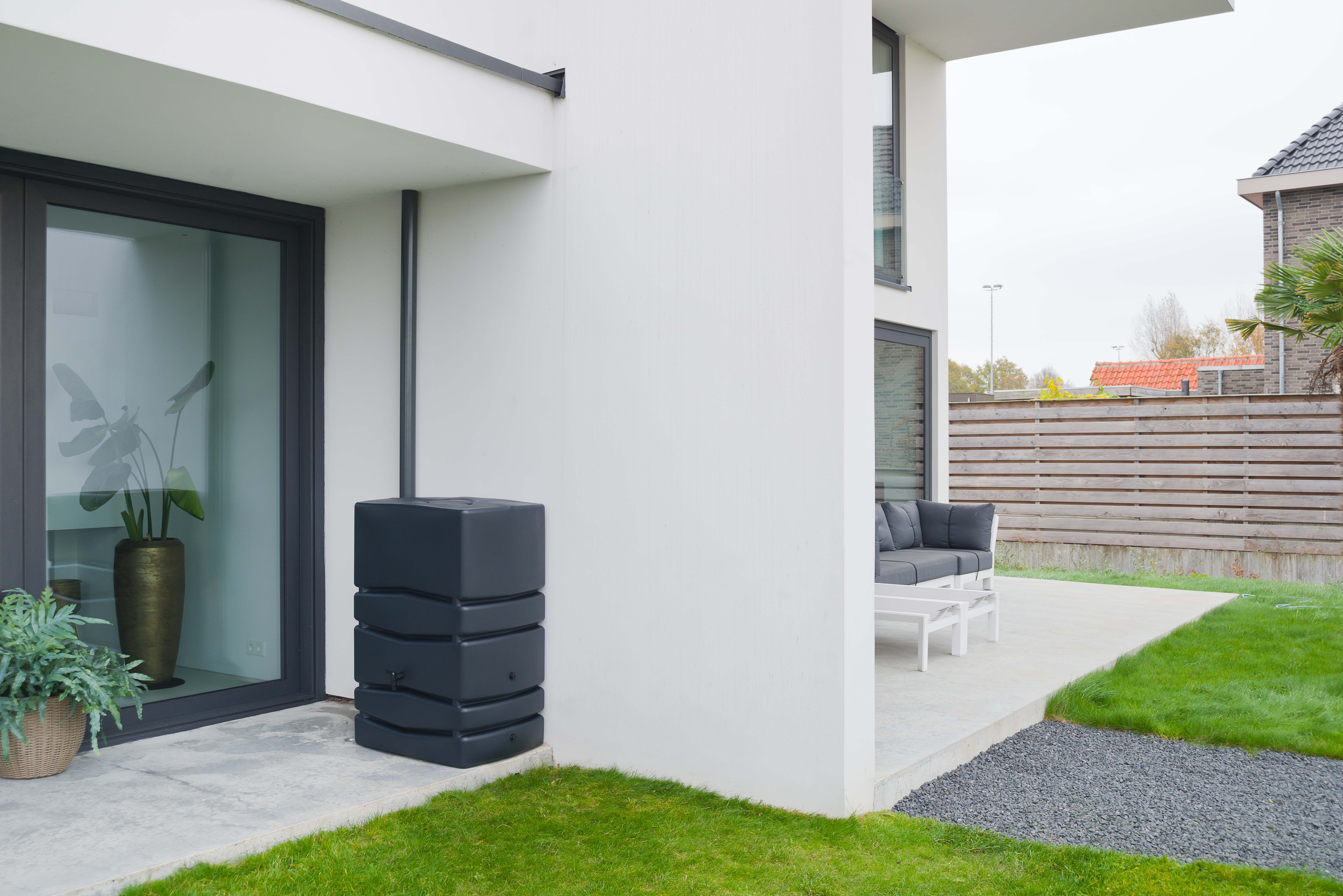 Nature Muurzuil - Regenton - 450 Liter - Antraciet