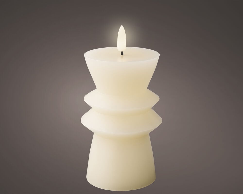 Lumineo Wax - Crème LED Kaars - 14.7 cm - Creme/warm wit Lumineo Wax - Crème LED Kaars - 14.7 cm - Creme/warm wit