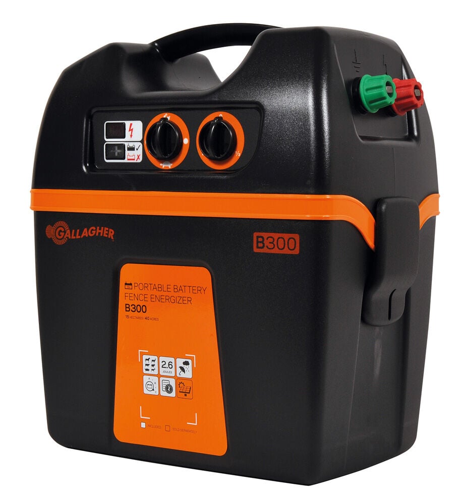 Gallagher B300 - Schrikdraadapparaten - 38.5 cm - 2.6 Joule - 32 cm