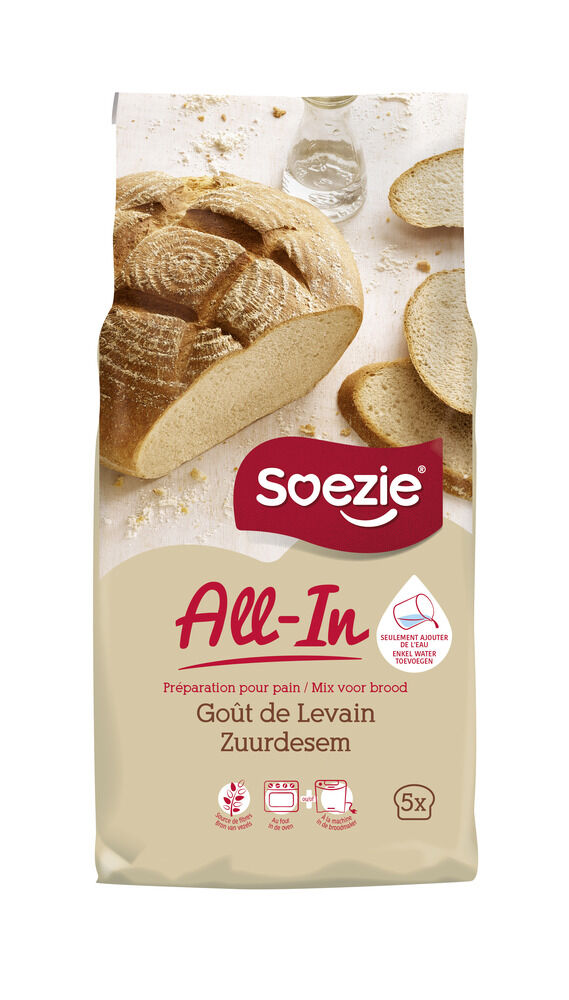 Soezie All-in-mix Zuurdesembrood - Broodmeel - 2.5 Kilogram