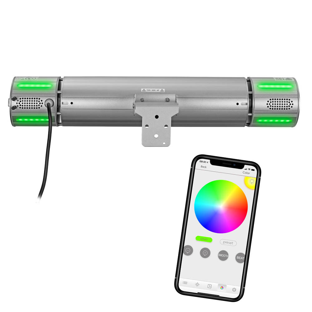 Eurom Heat and beat  - Hangende terrasverwarmer - Grijs - 2000 W