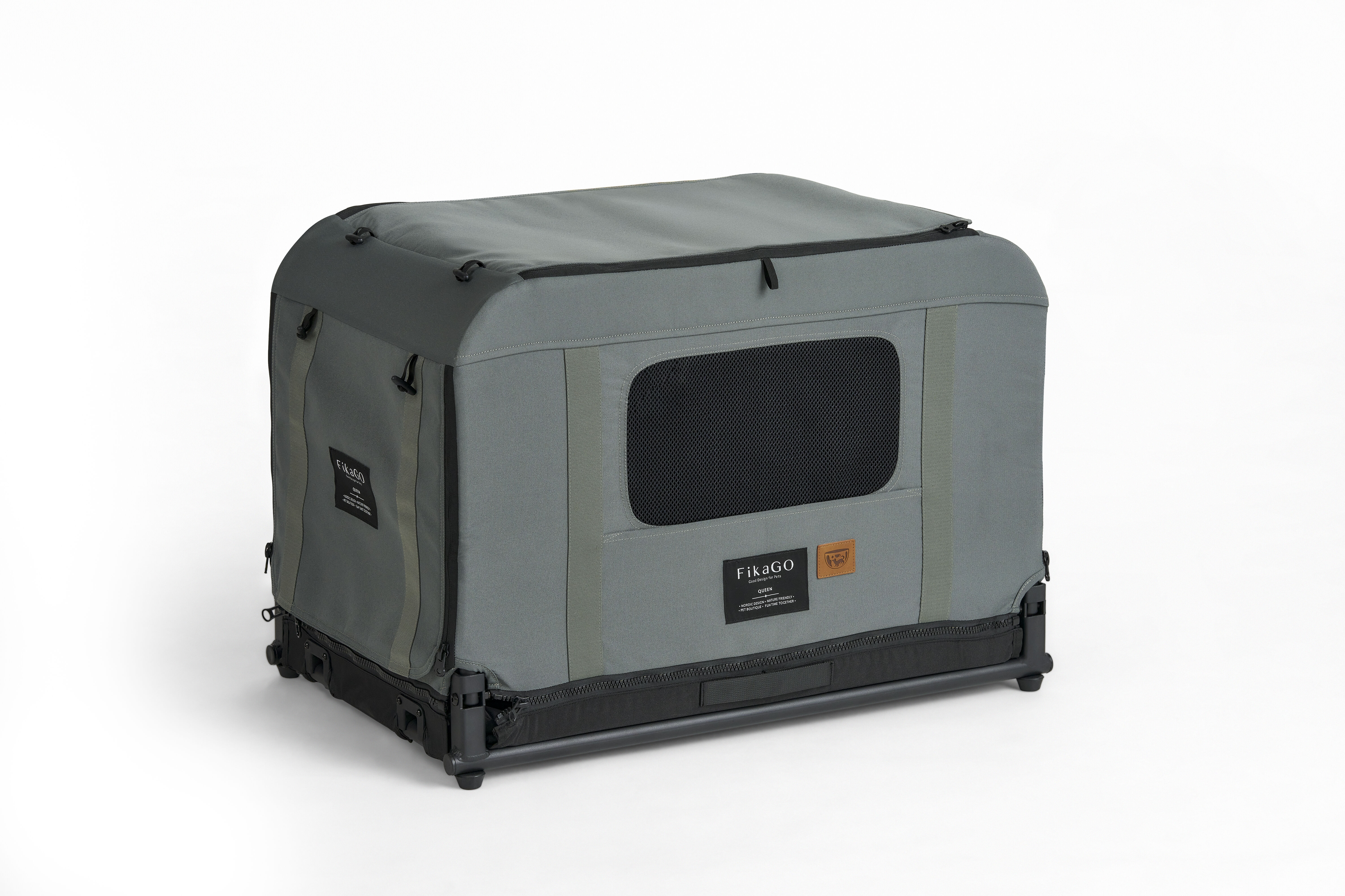 Fikago Queen - tot 30 kg - Hondenbench - Groen - 50x71x45 cm