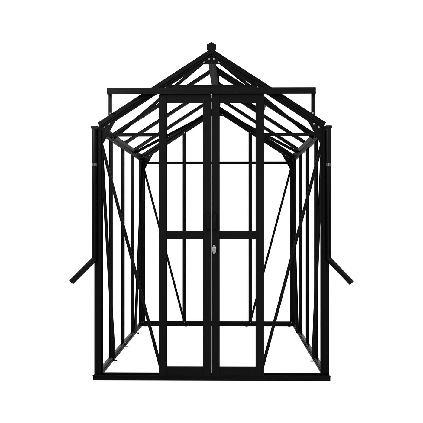 Royal Well Anne III Full Options - Tuinkas - Zwart - 211.2x149.8x289.9 cm - Veiligheidsglas
