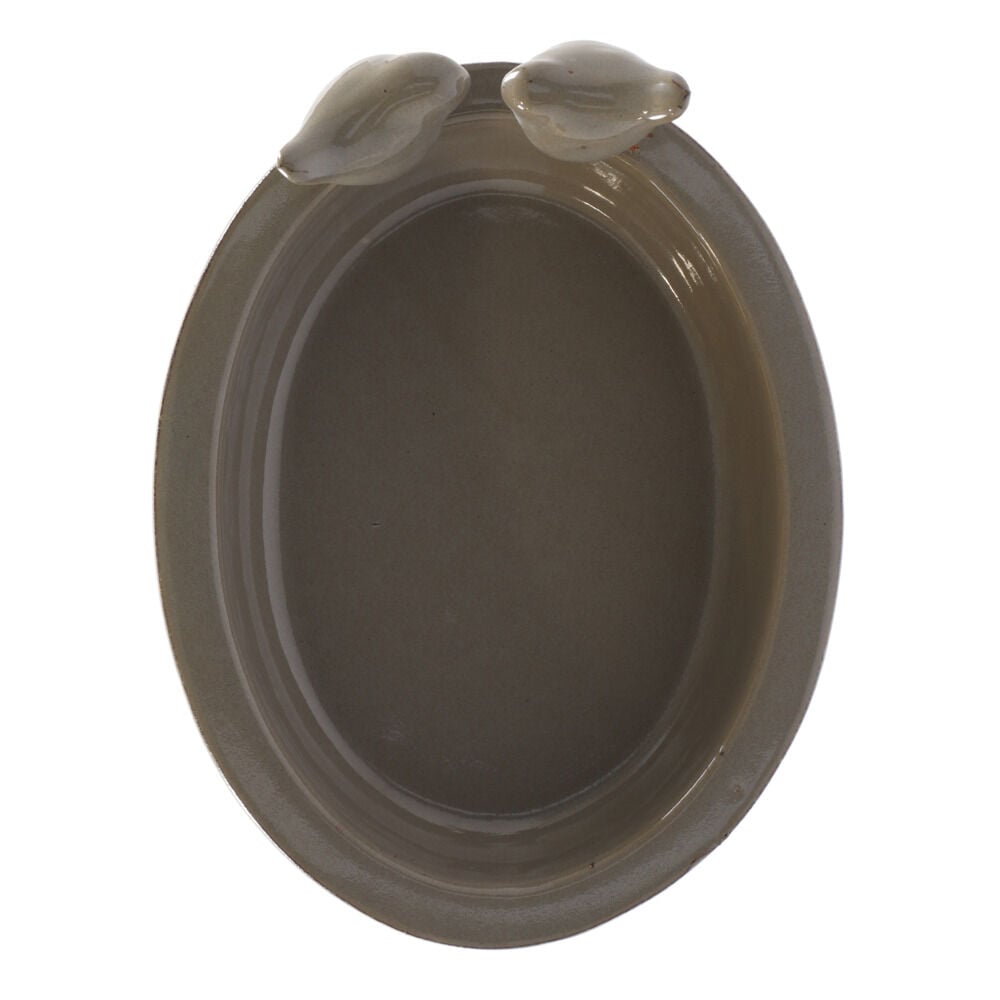 Best for Birds - Waterschaal ovaal - Grijs - 11x23x31 cm - Ovaal