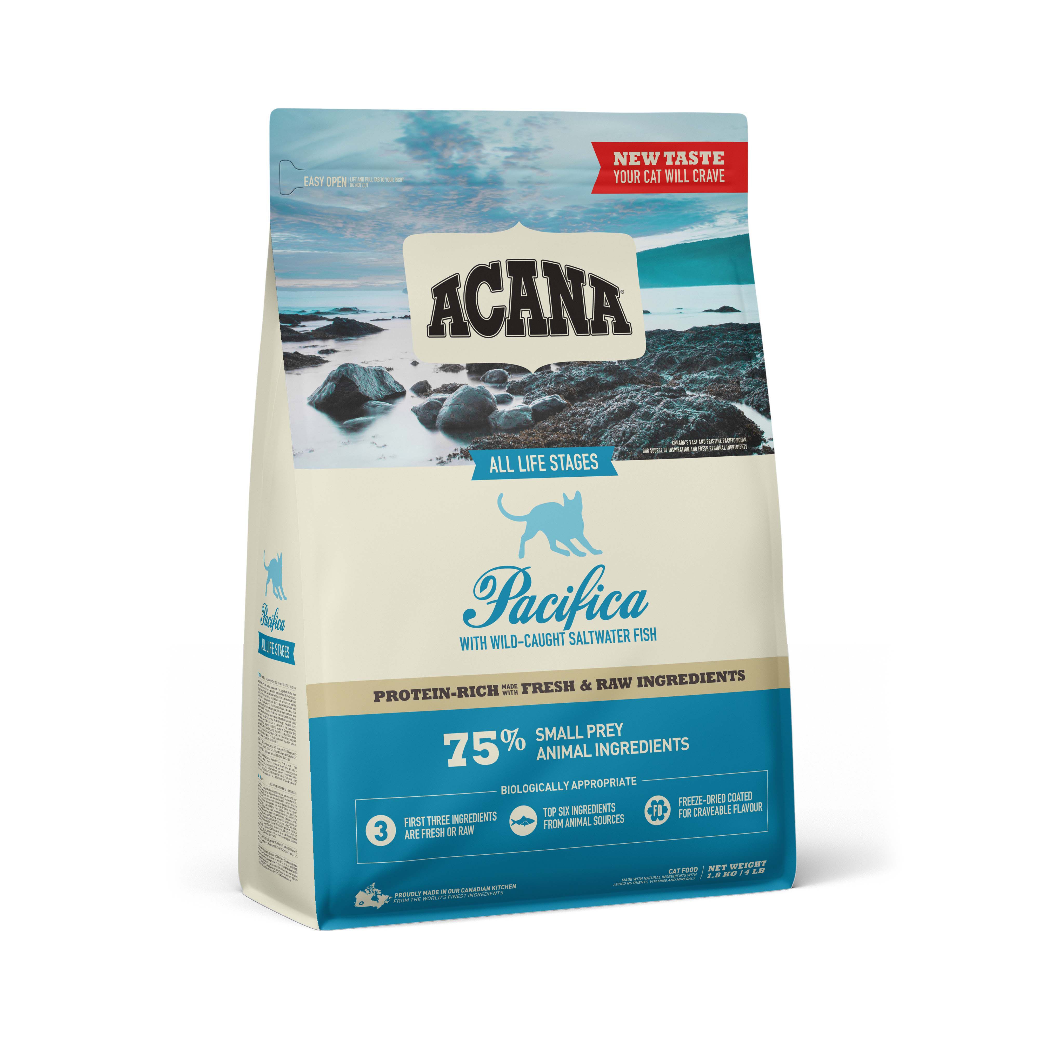 Acana Pacifica Cat - Kattenvoer - 1.8 Kilogram - haring, vis Acana Pacifica Cat - Kattenvoer - 1.8 Kilogram - haring, vis