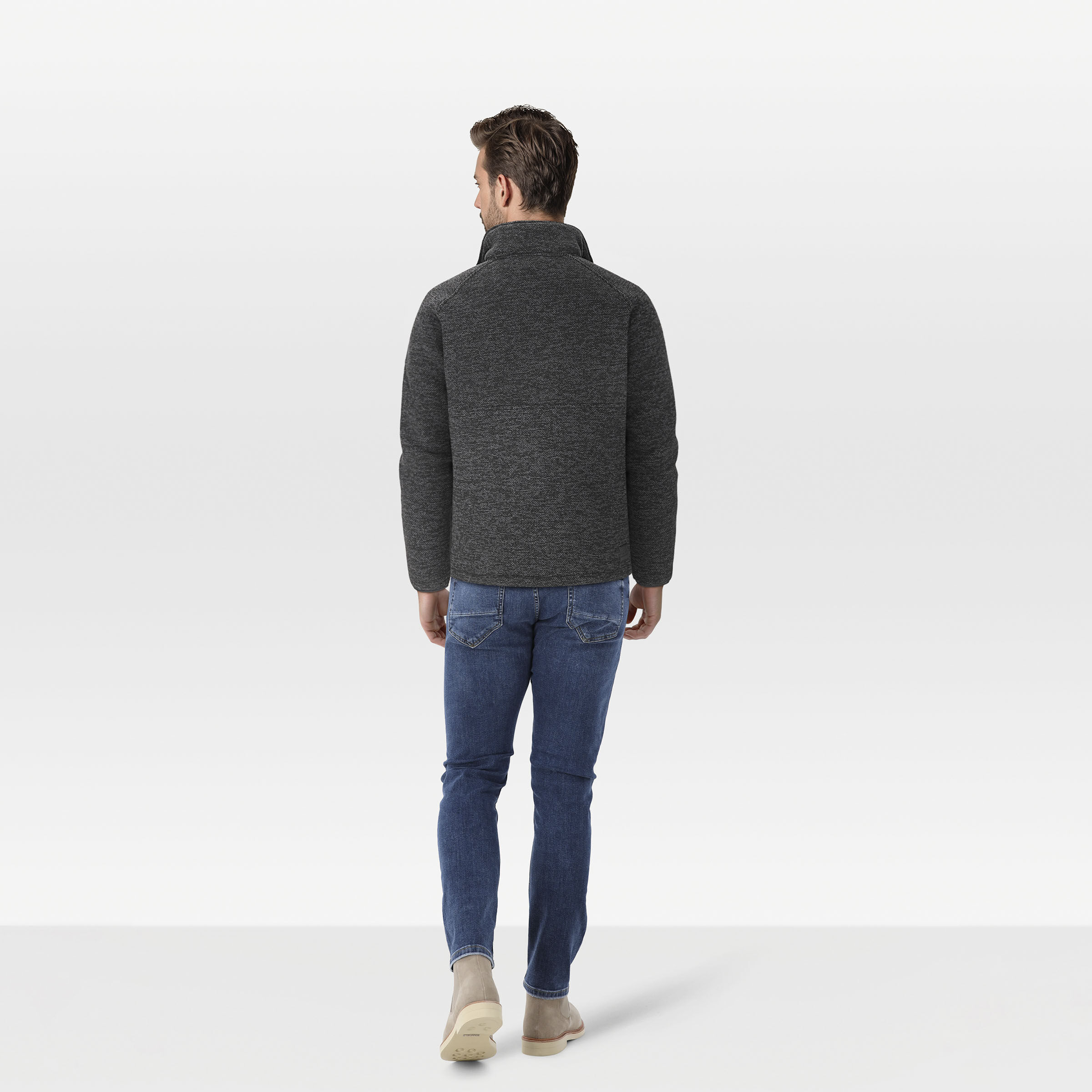 Kjelvik Dario - Vest - Grijs melange