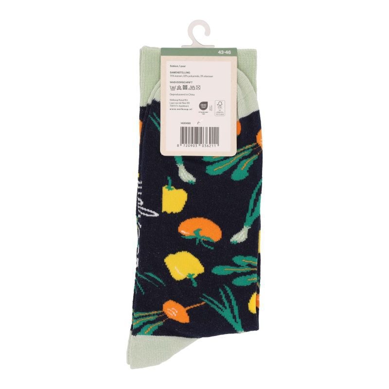 Welkoop Fun Groenten - Sokken - Blauw - 43-46