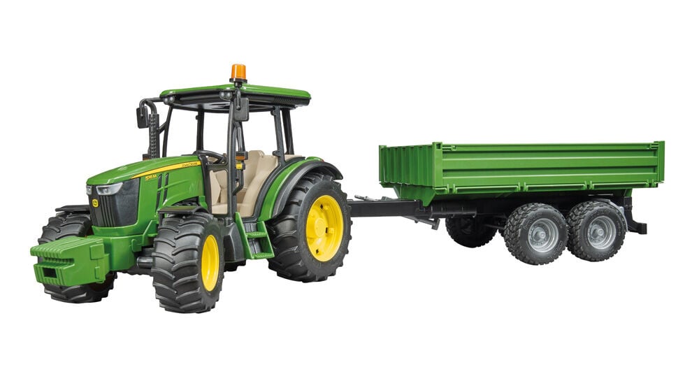 Bruder John Deere 5115M 1:16 met Trailler - Tractor