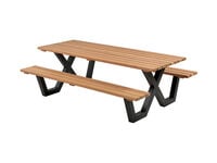 Talen Buitenmeubelen Hardhout - Picknicktafel - Bruin - 76x230x160 cm