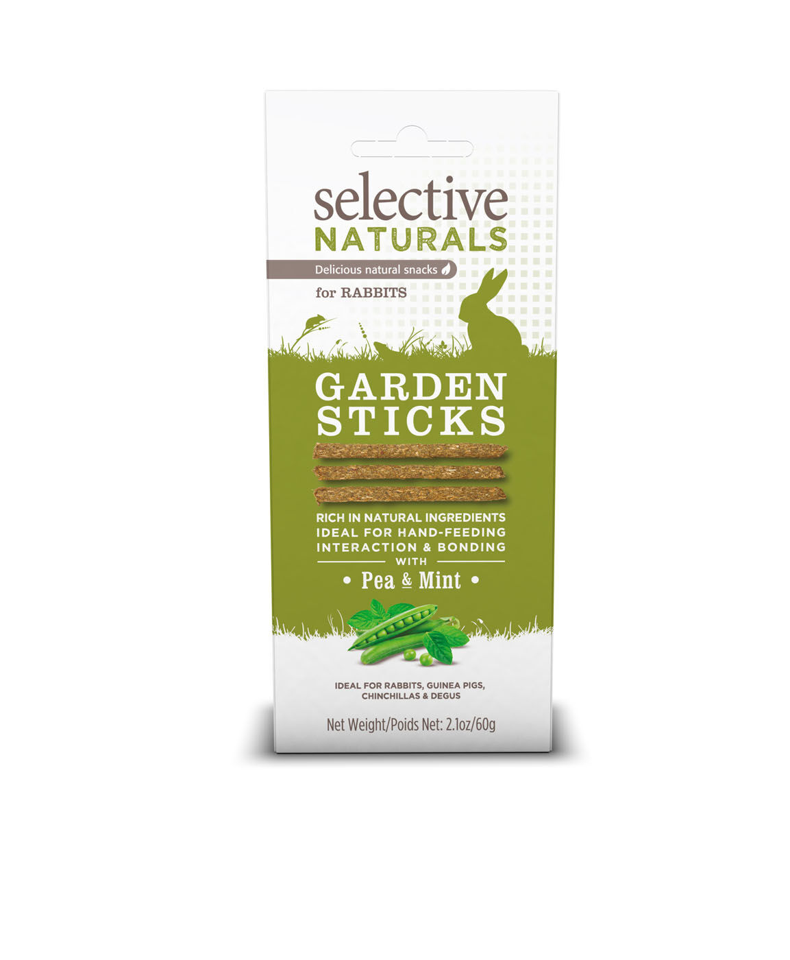 Selective Naturals Garden Sticks - Konijnensnack - Erwt & pepermunt - 60 Gram - erwt Selective Naturals Garden Sticks - Konijnensnack - Erwt & pepermunt - 60 Gram - erwt
