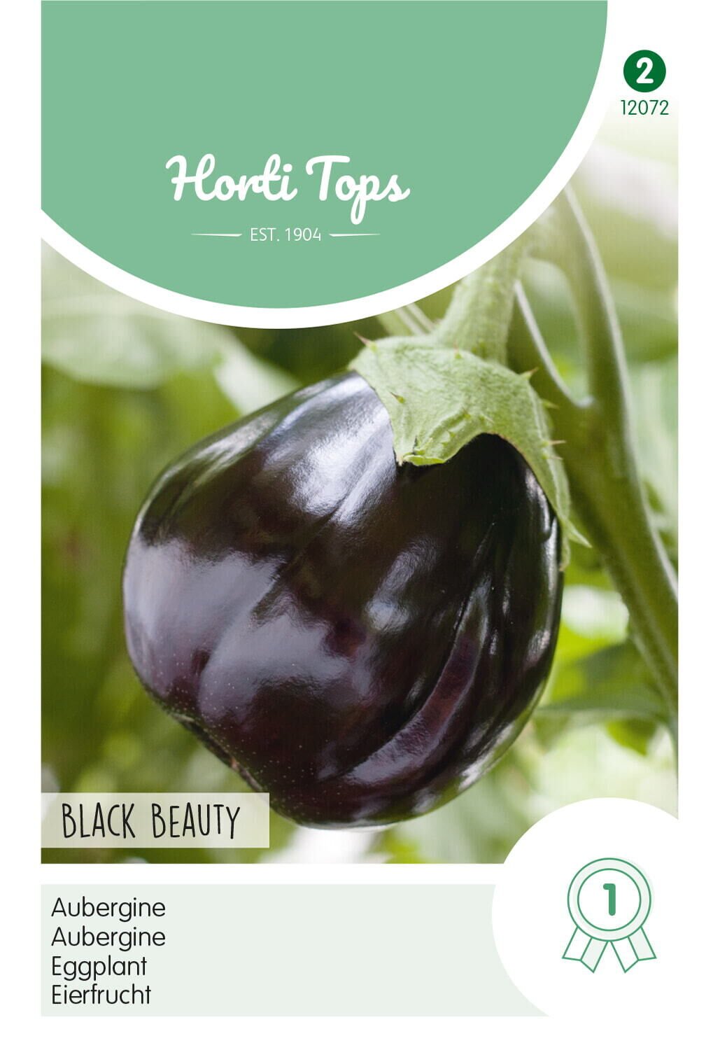 Hortitops Aubergine Black Beauty Solanum melongena - Groentezaden