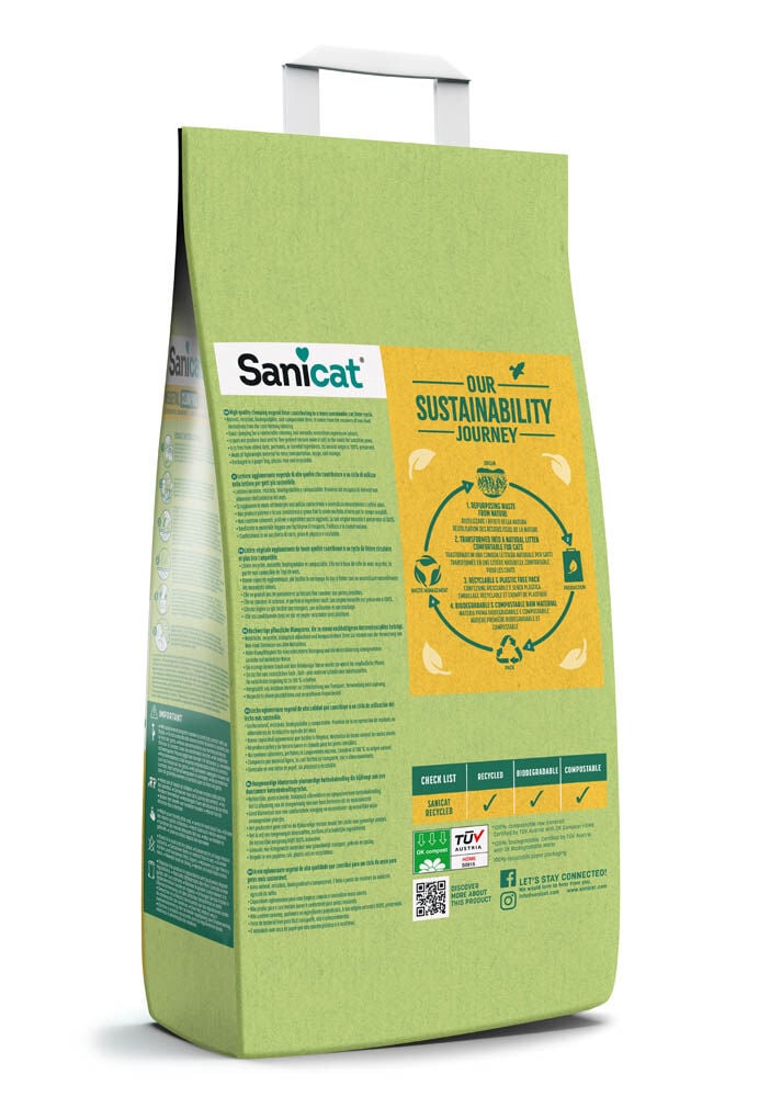 Sanicat 100% Corn Cob - Kattenbakvulling - Fijn - 6 Liter
