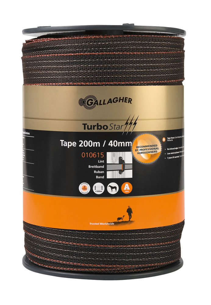 Gallagher Turbostar lint 40 mm - 200 meter - Terra - 32 cm - 200 Meter - Terra - 22 cm - 20000 cm Gallagher Turbostar lint 40 mm - 200 meter - Terra - 32 cm - 200 Meter - Terra - 22 cm - 20000 cm