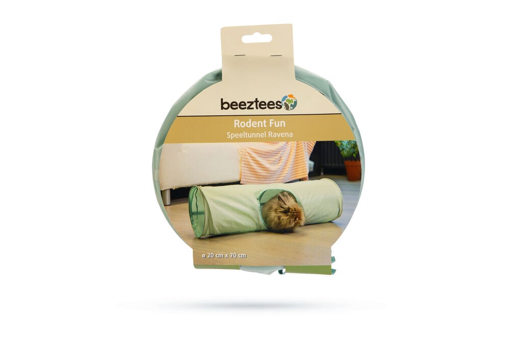 Beeztees Tunnel Ravena - Knaagdierspeelgoed - Mint - 20x20x70 cm