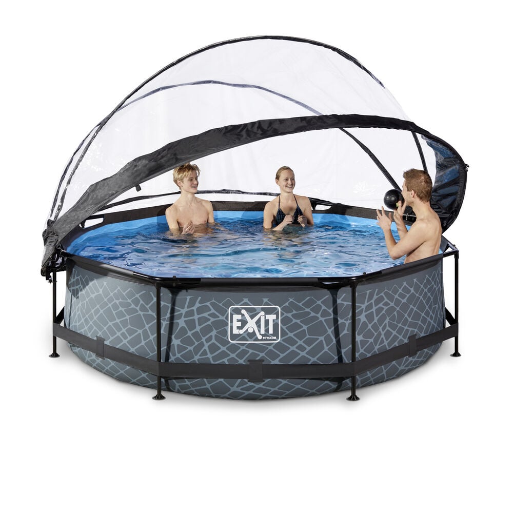 Exit Stone - Zwembad met Overkapping - Stone - 76x300300x76 cm - 300 cm