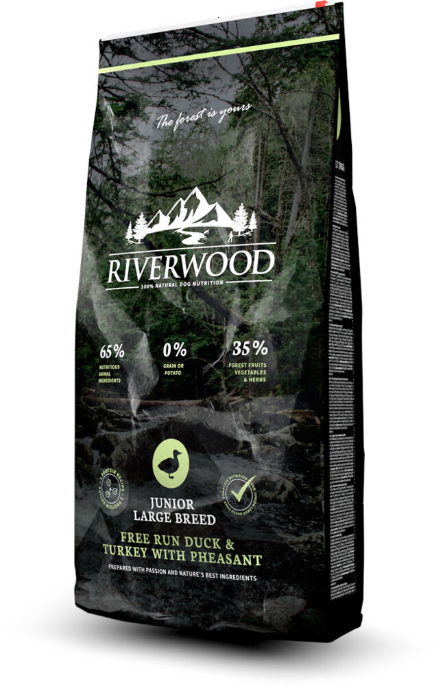 Riverwood Junior Large Breed - Hondenvoer - 2 Kilogram - eend, kalkoen Riverwood Junior Large Breed - Hondenvoer - 2 Kilogram - eend, kalkoen