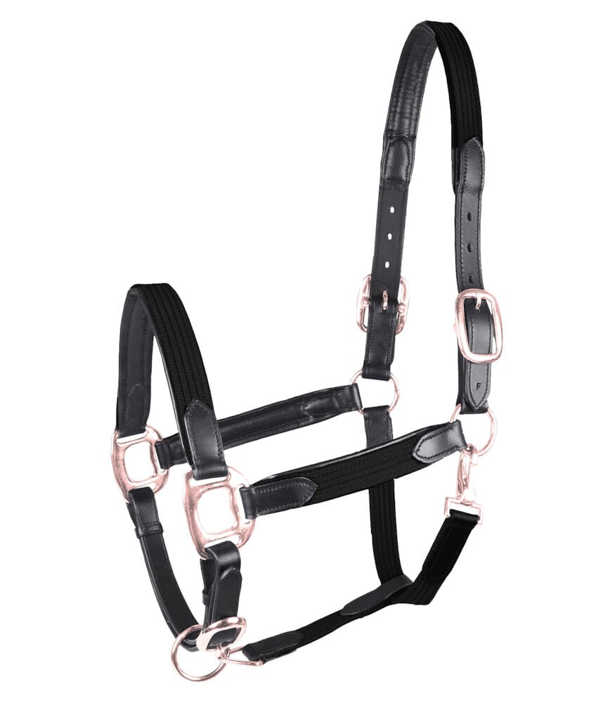 Waldhausen Star Mix - Halster - Zwart Roze - Pony Waldhausen Star Mix - Halster - Zwart Roze - Pony